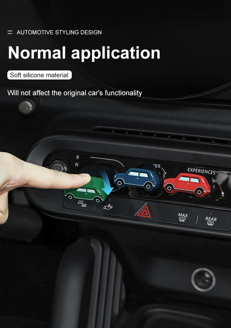 Silikon-Schutzabdeckung für die Mittelkonsole des Mini Cooper J01 F05 F65 F66 U25 F67, Zierstück für den Start-Stopp-Knopf – Detail 10