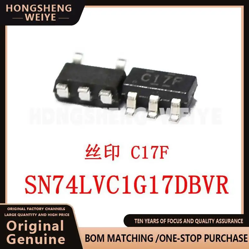 SN74LVC1G17DBVR, SN74LVC1G17, 74LVC1G17DBVR, SOT23-5, SN74LVC1G17DBVR, 100% novo, 10 peças
