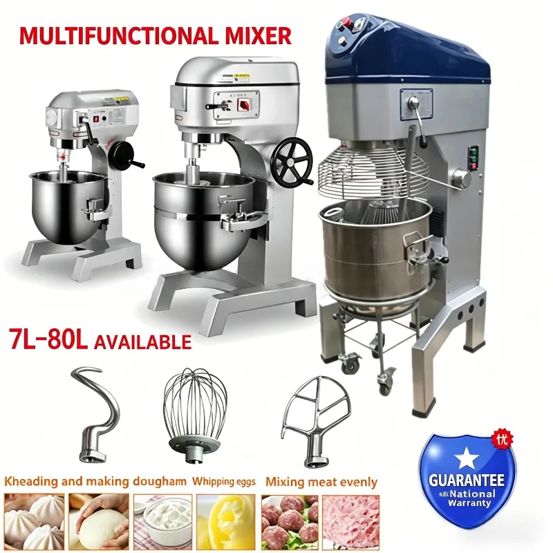 Commercial Planetary Mixer 20L 30L 60LHeavy Duty Dough Mixer for Bakery Pizza Bread Cake