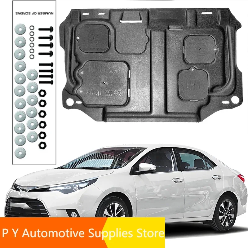 

Under Engine Guard Splash Shield Mud Fender Cover Plate Fender Mudguard Protector For Toyota LEVIN 2014-2018 1.6L 1.2T Car Black