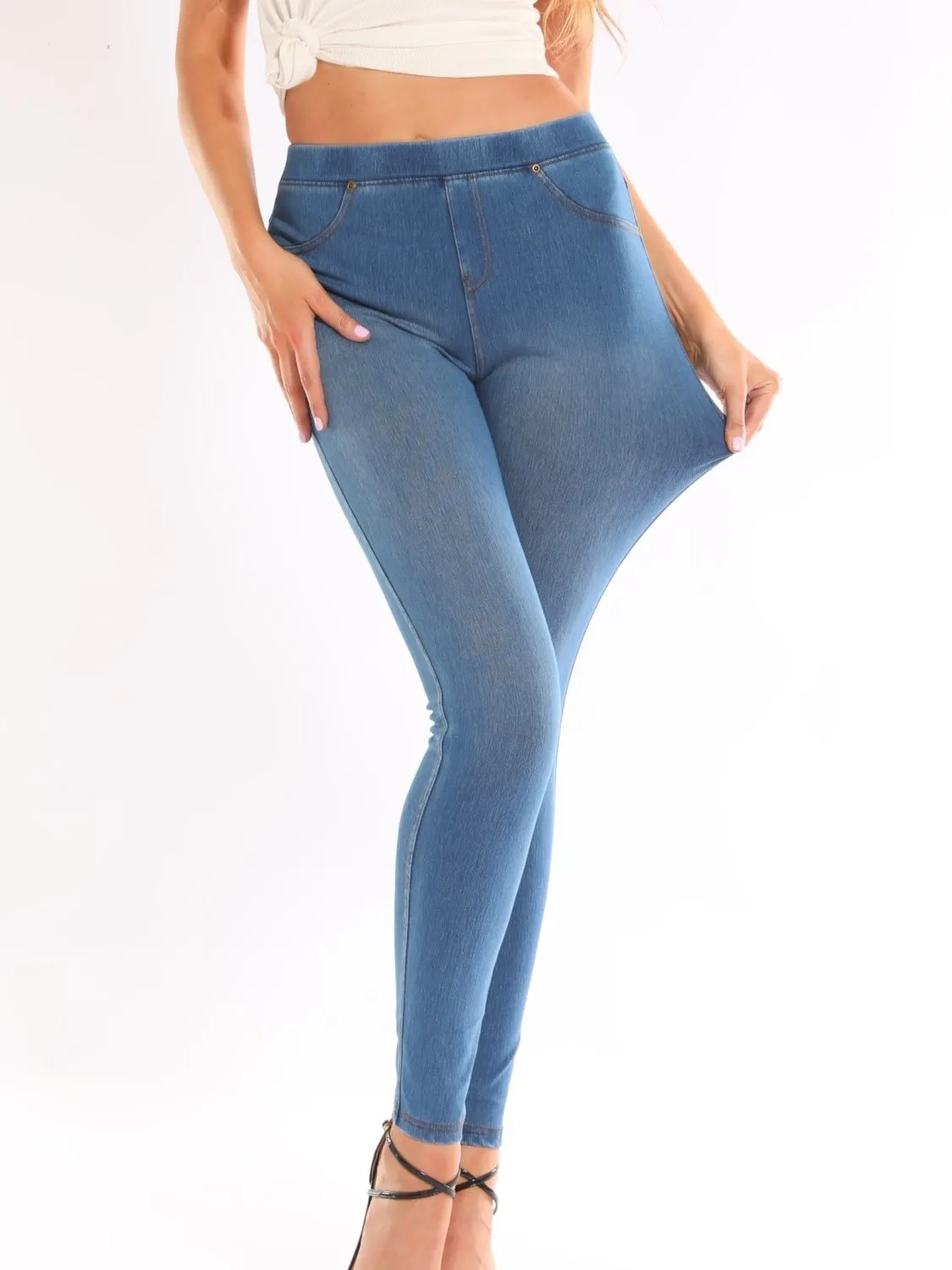 Open-Crotch Pants Sexy Skinny Sex Denim Women Tight Yoga Peach Hip Leggings Mid-Waist Jeans with Double-Headed Invisible Zipper