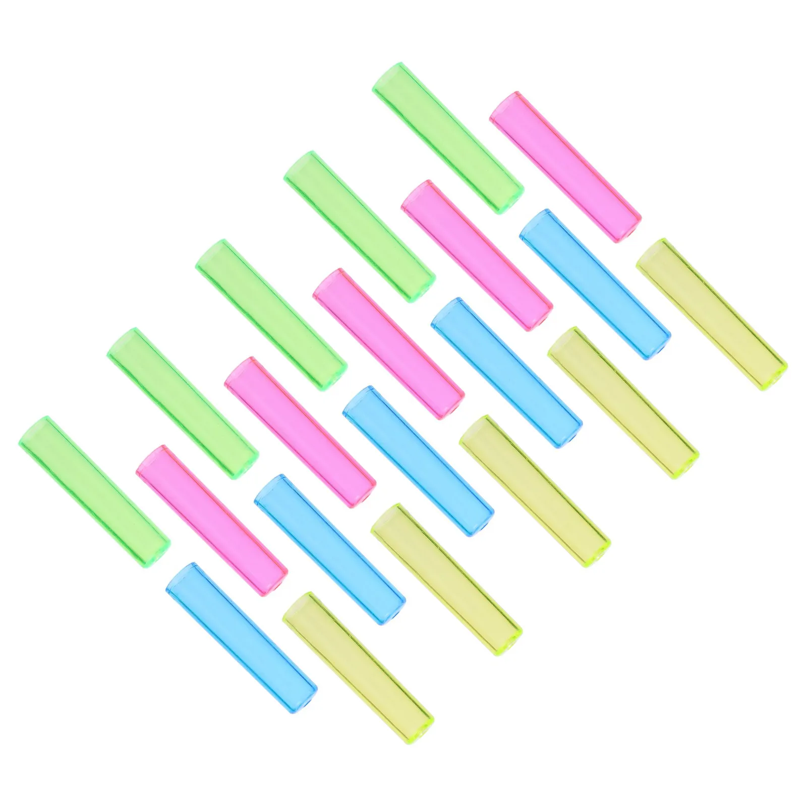 100Pcs Pencil Protective Covers Premium Plastic Pencil Extender Caps Standard Size for Hexagonal Triangular Round Pencils