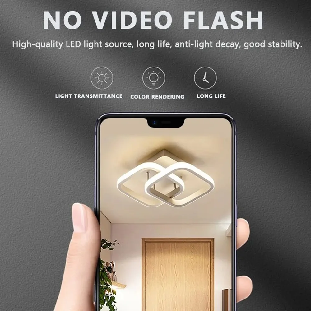 소형 모던 LED 천장 조명, 2 링, 창의적인 디자인 통로 조명, 실내 조명 기구, 복도 발코니 통로, 사무실 광택