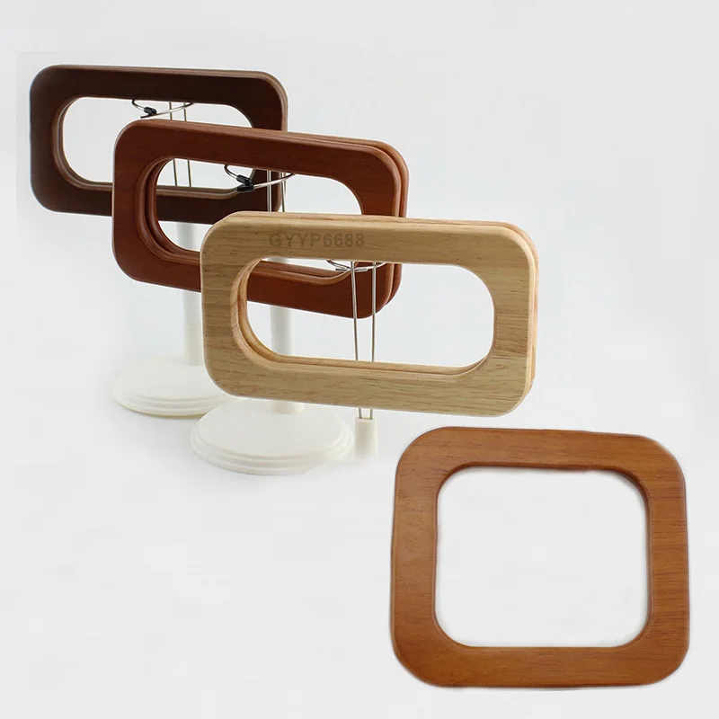 15*13 16*10 20*10 Solid Wood Big Hand Made Bags Handbags Purse Rectangle Handles Save Real Wood Tote DIY Replacement Accessories