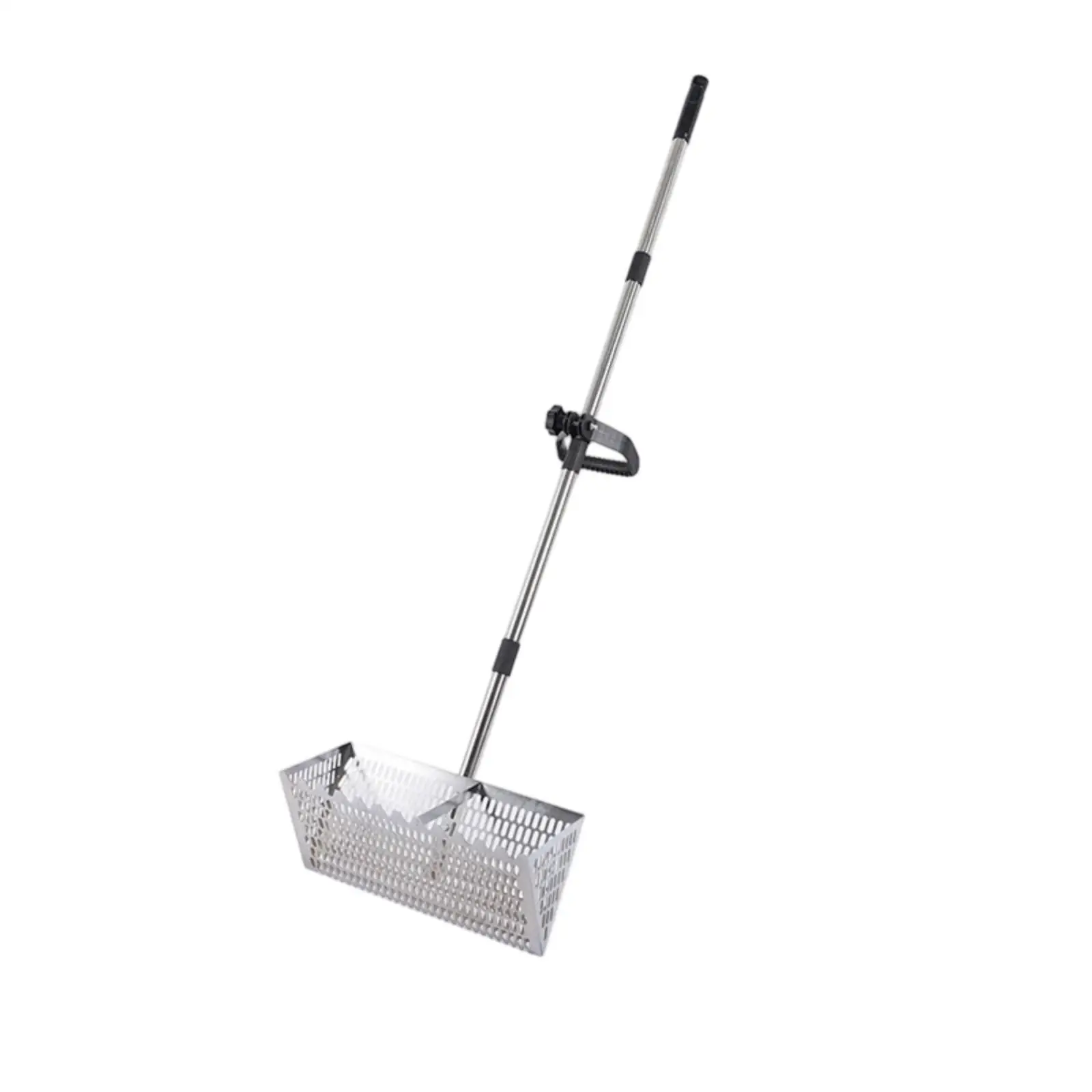 Beach with Perforated Basket Stainless Steel Sand Sifter with Long Handle Portable Sand Digger with Long Handle for