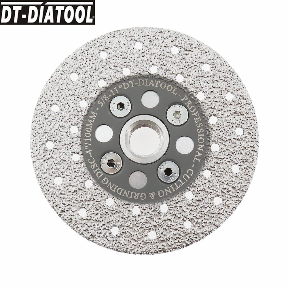 DT-DIATOOL 2pcs Dia 100/115/125mm 5/8-11 Flange Double Sided Diamond Cutting Disc & Grinding Wheel Fast Cut Shape Grind Stone