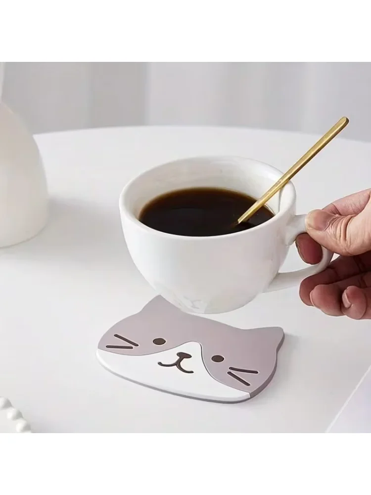 Heat-Resistant Cat Coasters Set of 3 - Perfect for Thanksgiving, Valentine's Day, Birthday, Home & Cat Decor