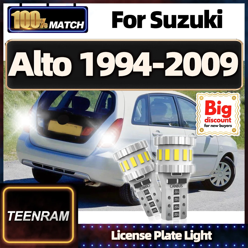 

TEENRAM For Suzuki Alto 1994 1995 1996 1997 1998 1999 2000 2001-2009 Car LED License Plate Light Bulb License Plate Lamp Ampoule