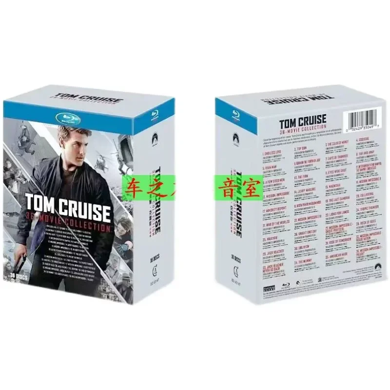 BD Blu-ray Tom Cruise Film Collection High Definition 36 DVD Disc Box Collector's Edition