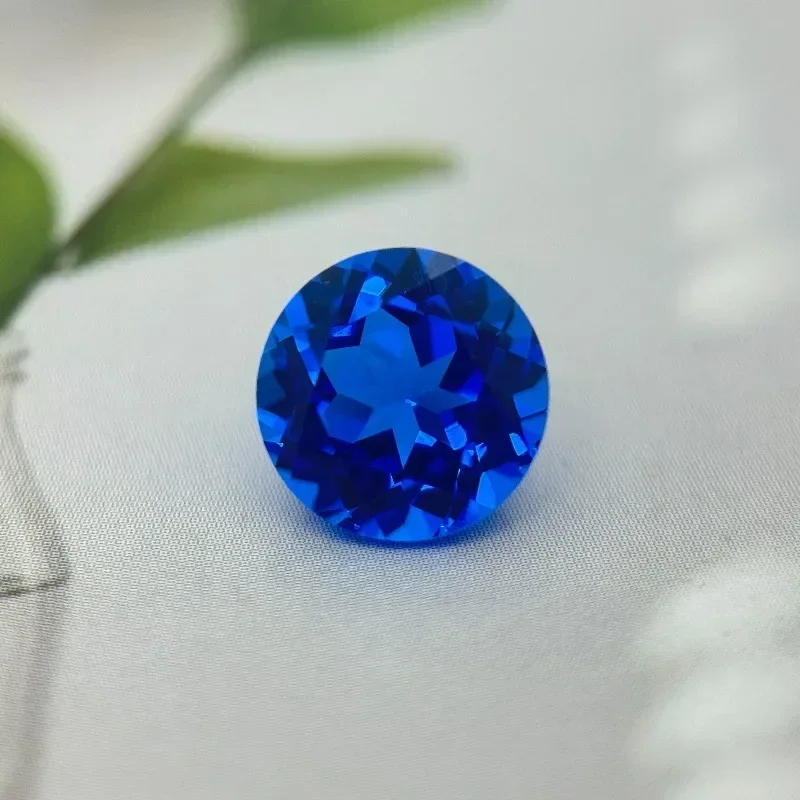 

Lab Grown Cobalt Spinel Round Cut Multiple Gemstone for DIY Ring Necklace Earrings Main Materials Selectable AGL Certificate