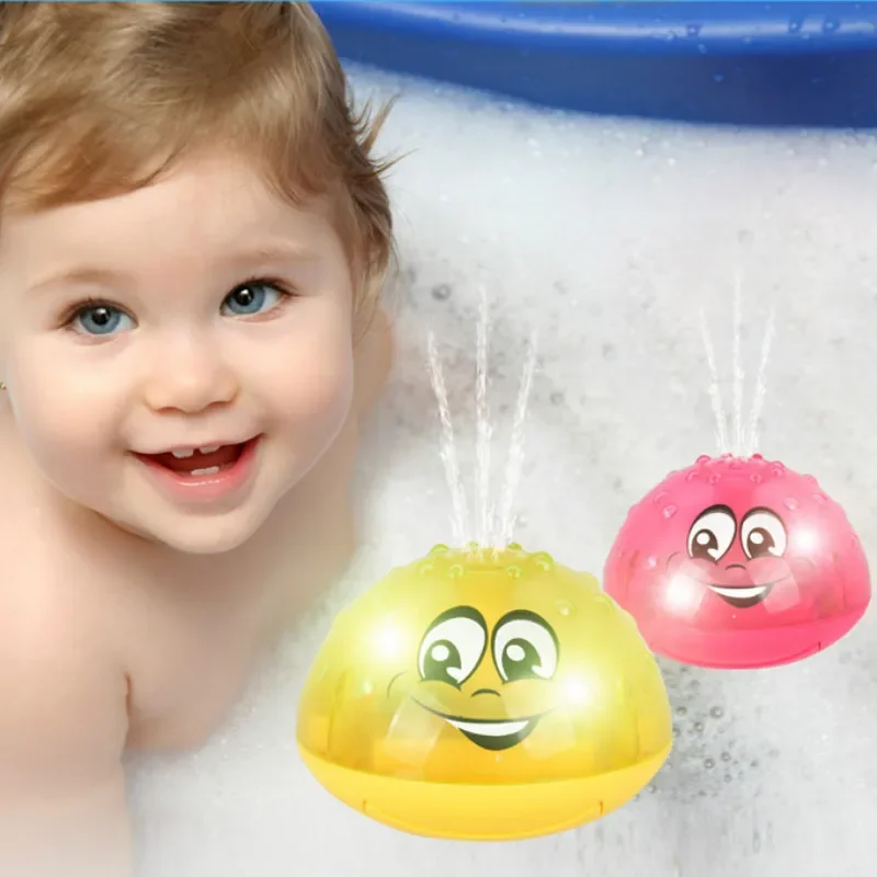 

Funny Infant Bath Toys Baby Electric Induction Sprinkler Ball with Light Music Children Water Spray Play Bathing Kids