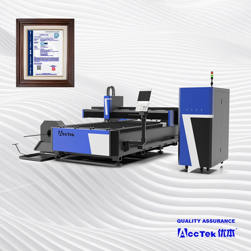 

3015 CNC High Speed Fiber Laser Cutting Machine 3000W/6000W/12000W Cypcut Control AI/BMP Support for Metal Sheets and Pipes