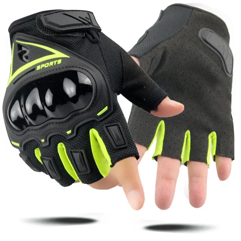 Cross Border Riding Gloves Motorcycle Men's Summer Half Finger Racing Rider Motorcycle Carbon Fiber Protective Gloves