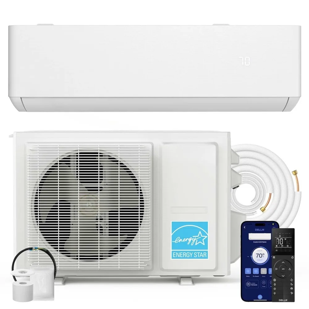 

Hyper Heat Lower as -13°F, 9,000 BTU Mini Split, 24 SEER2 Energy Star 230V,Work with Alexa and WiFi, Cools Up to, Customized