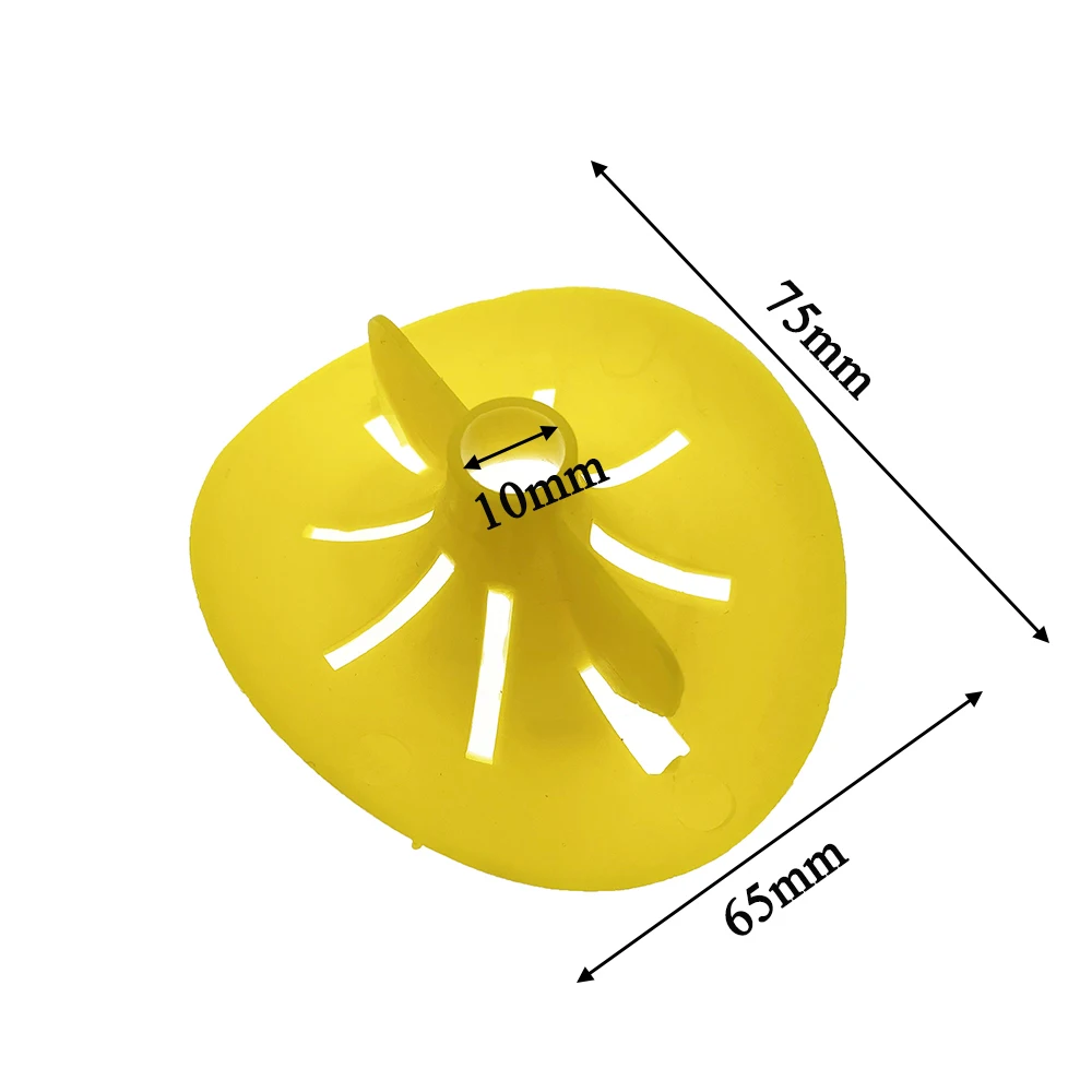 Trampa para avispas de 10 piezas, trampa para botellas, embudo amarillo para granja, trampa para insectos, herramientas de apicultura de plástico