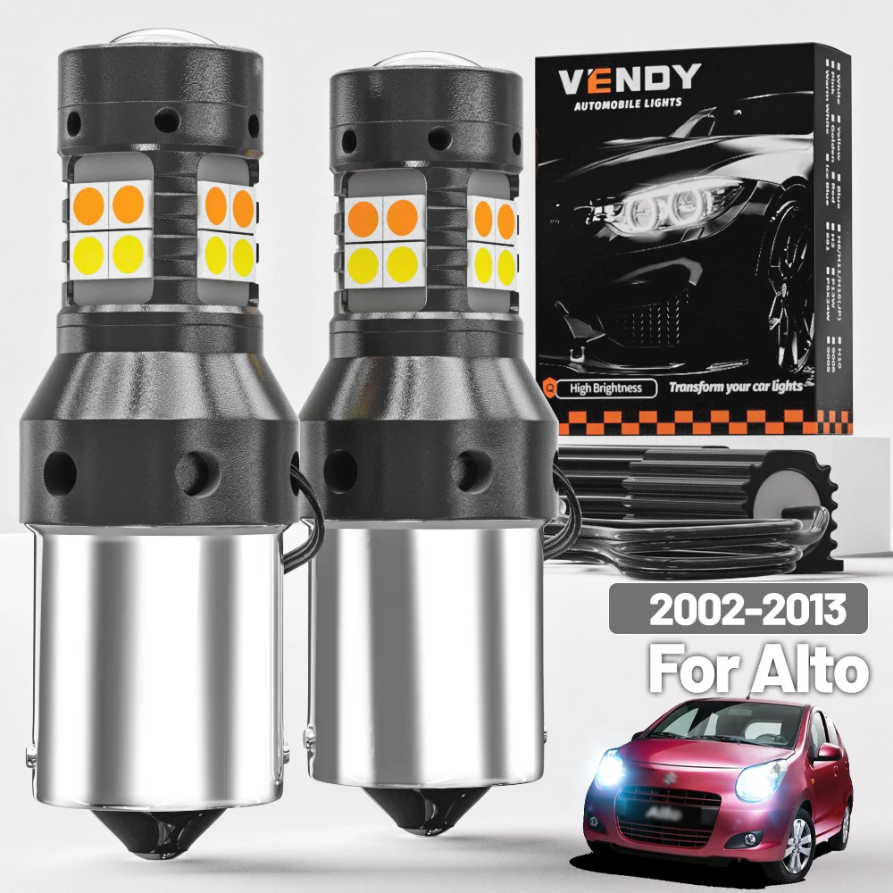 

2 шт. для Suzuki Alto 2002-2013 двухрежимный светодиодный указатель поворота + дневные ходовые огни DRL 2007 2008 2009 2010 2011 аксессуары Canbus