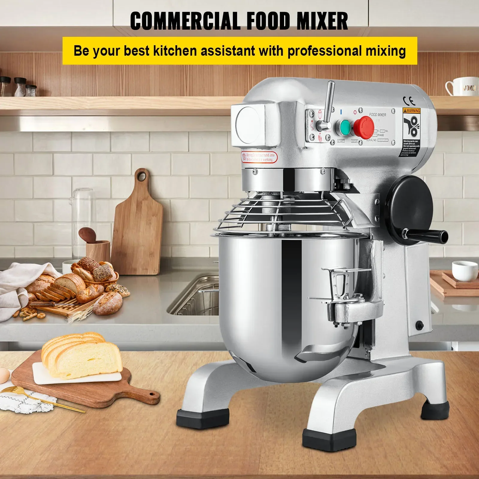 Commercial 10-30L Electric Dough Machine Stainless Steel Food Stand Mixer Cream Whisk