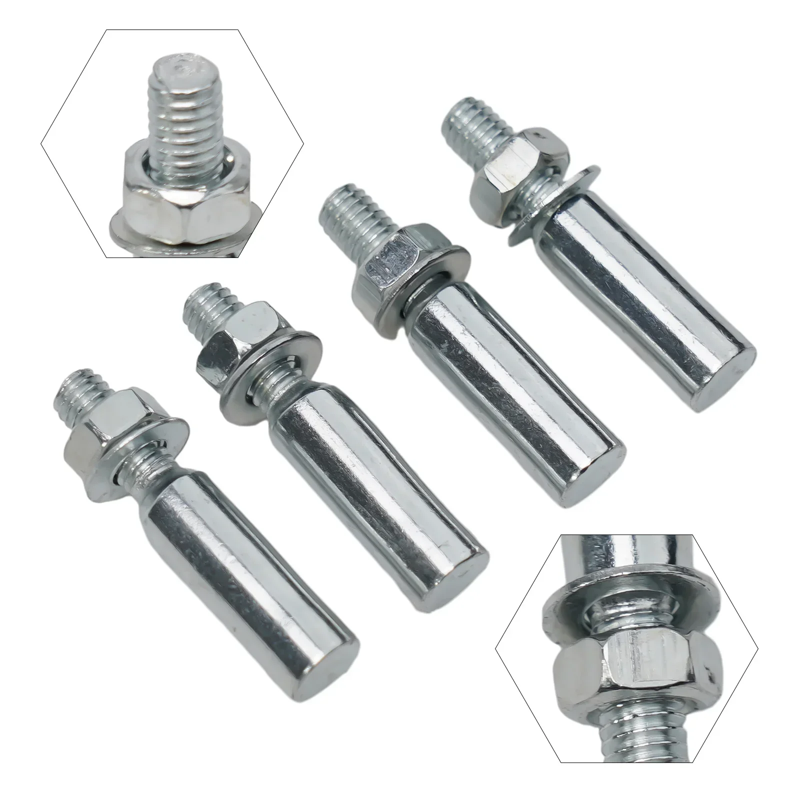 4pcs Bicycle Standard Cotter Pin 8.5/9/9.5mm 3/8 Bicycle Crank Chainwheel With Nut And Washer Bike Accessories