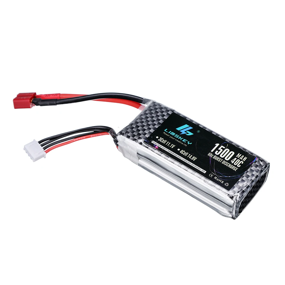3S Lipo Battery 11.1v 1500mAh 40C Rechargeable Battery For RC Toys Car Boat Drone Helicopter Parts with T/XT60/JSTPlug