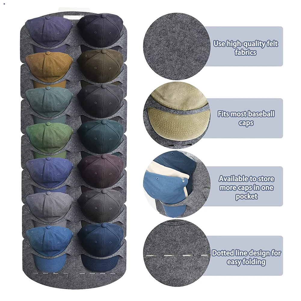 Nuova casa appeso a parete cappello stoccaggio Non tessuto appeso Rack di stoccaggio multifunzionale berretto da Baseball espositore per la stanza di casa
