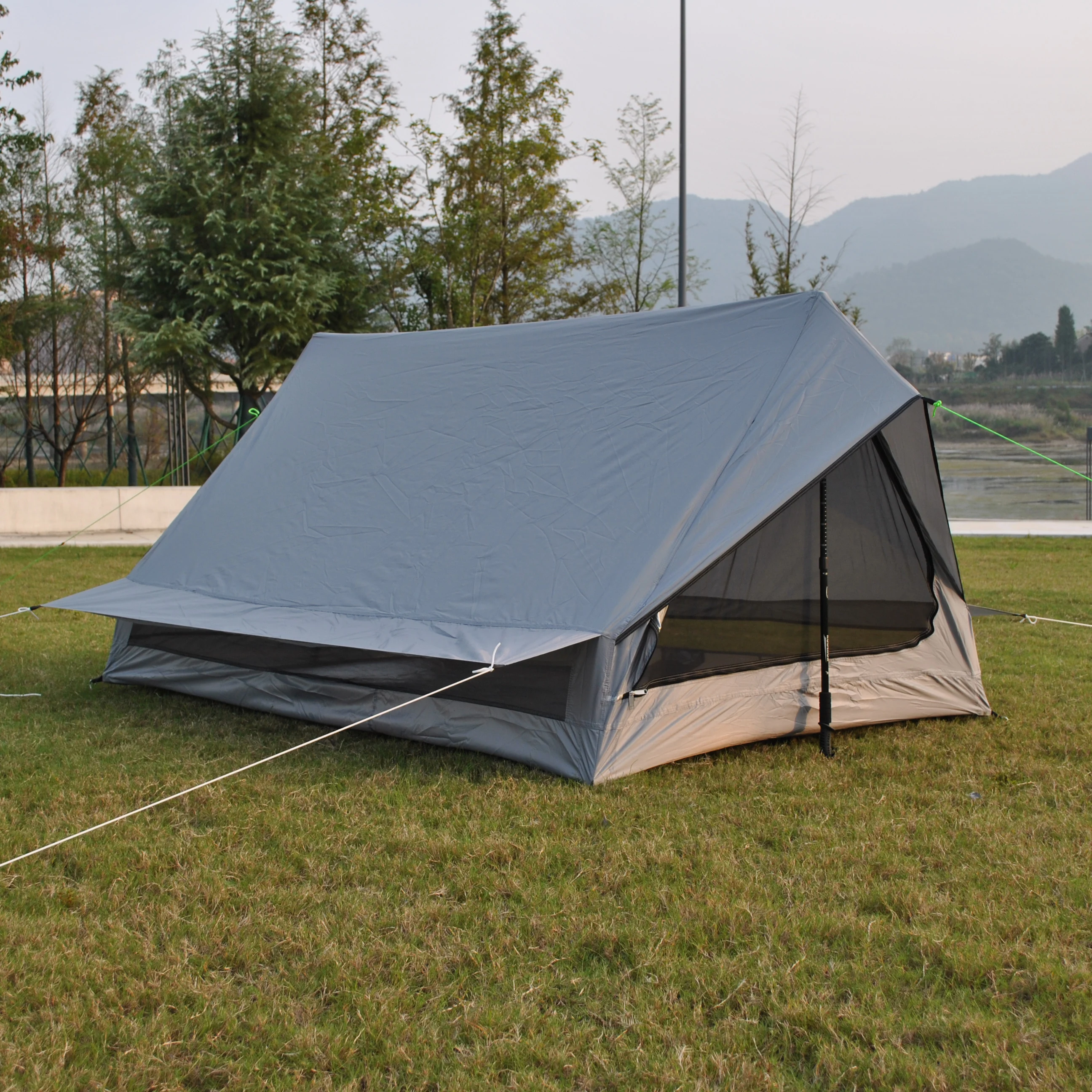 Hot Selling Ultralight 2-3 Person CZX-069B Rodless Triangle Tent Waterproof Outdoor Camping Hiking Tent Character Type Design