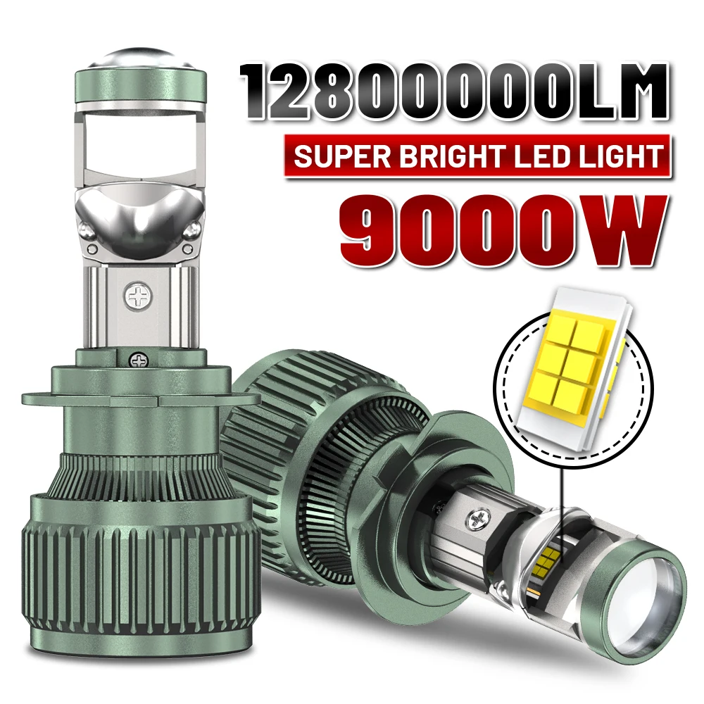 

H7 H4 H11 LED Projector Lens Headlight H8 9005 9006 HB3 HB4 Car Bulb 6000K Canbus Turbo High Power Mini Auto/Moto Lamp Fog Light