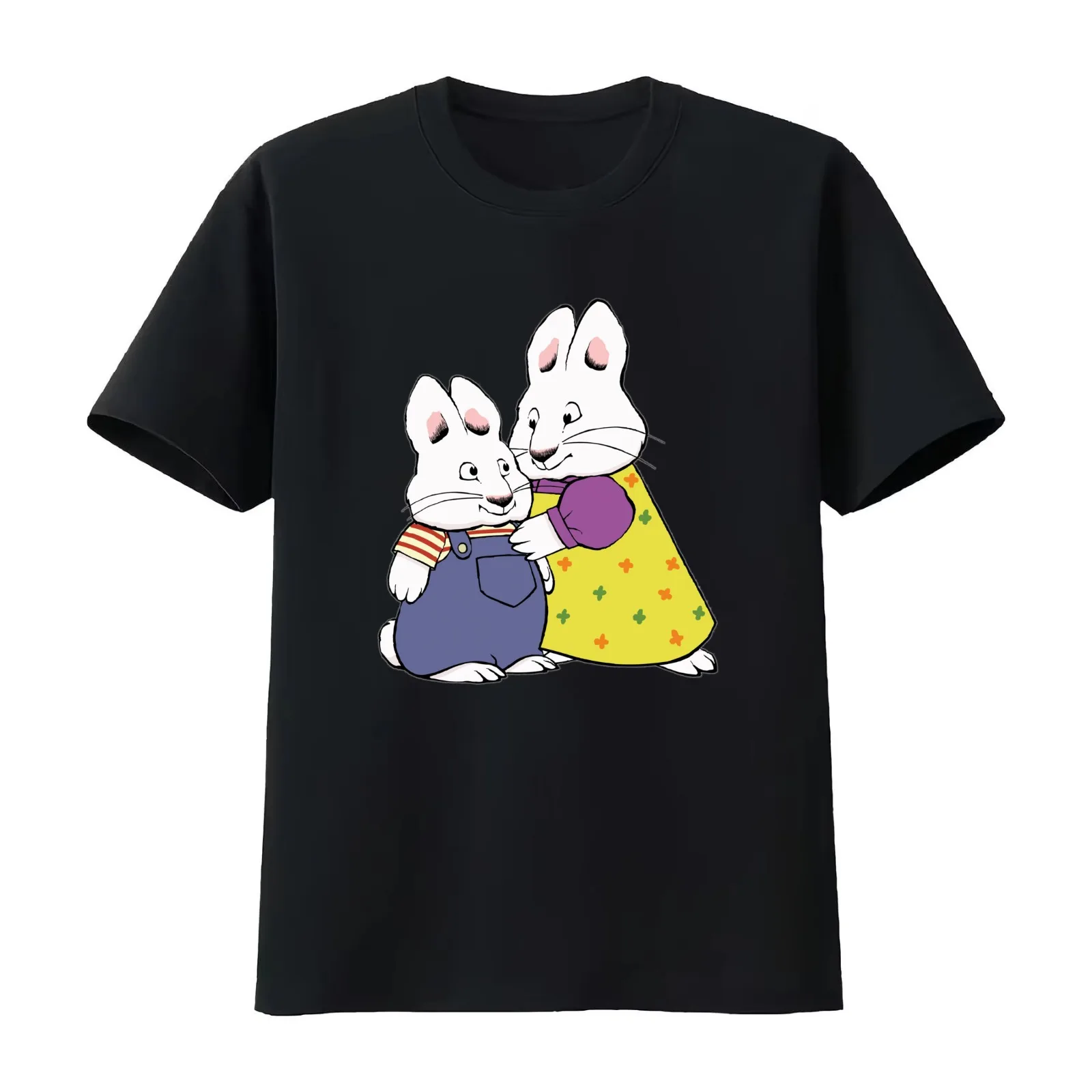 Max and Ruby T-Shirt Summer Casual Cotton Tee Oversized Streetwear Tops Vintage Graphic Print Loose Fit Short Sleeve
