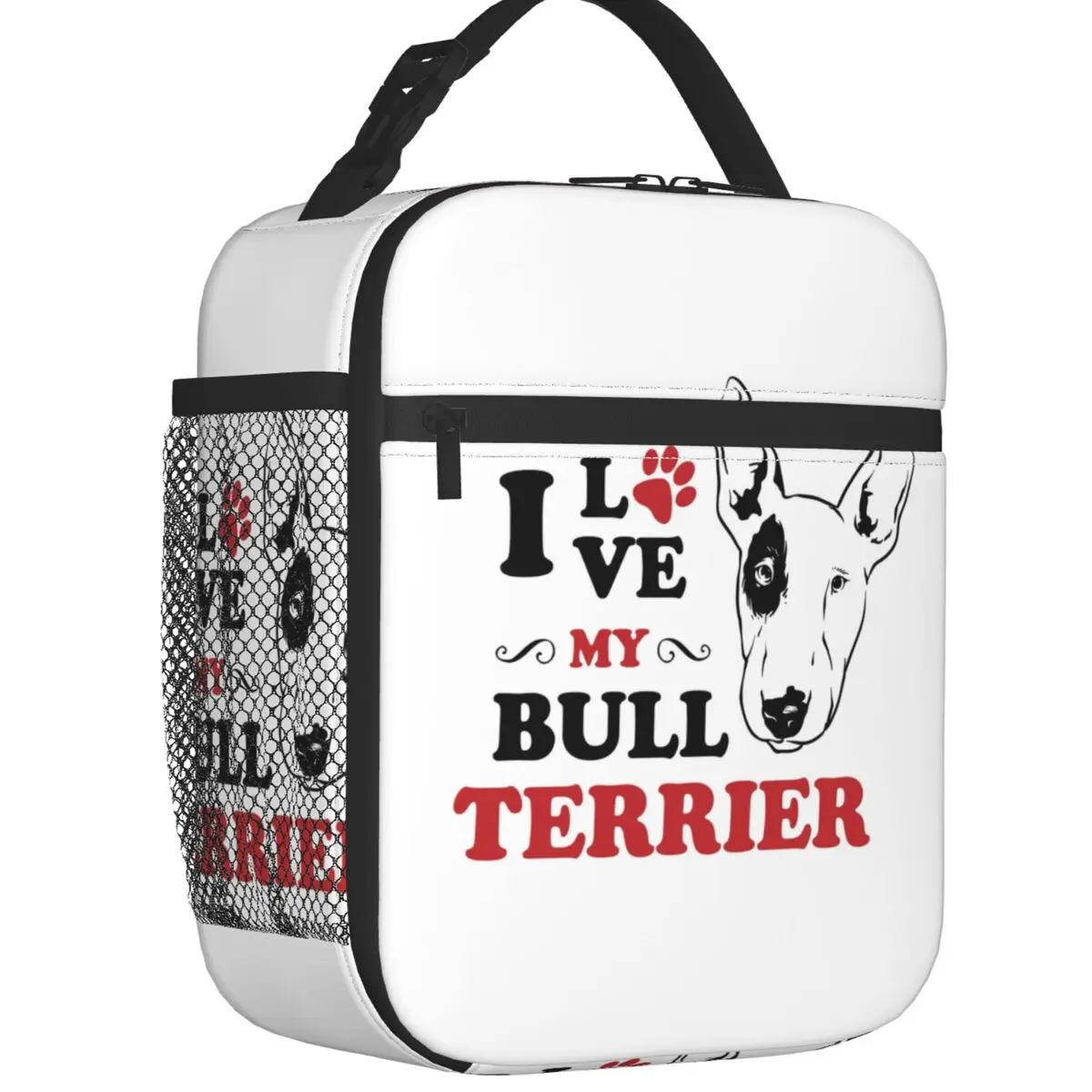 

Bull Terrier Dog Lover Resuable Lunch Boxes Waterproof Animal Cooler Thermal Food Insulated Lunch Bag School Children Student