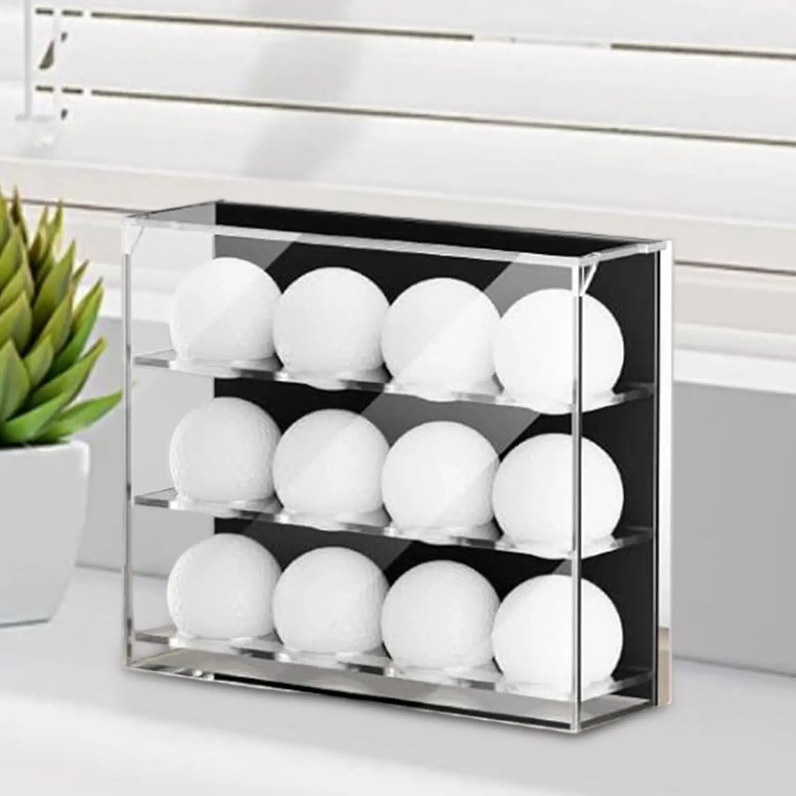 

Golf Ball Display Rack Sports Ball Collection Shelf Display Stand Minimalist 3 Tiered Pingpong Ball Holder Wall Mounted Rack