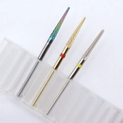 Hot! Silver Gold Nail Drill Bit Hot Carbide Bur Manicure Cutters Cuticle Clean Nail Drill Accessories Care Tools
