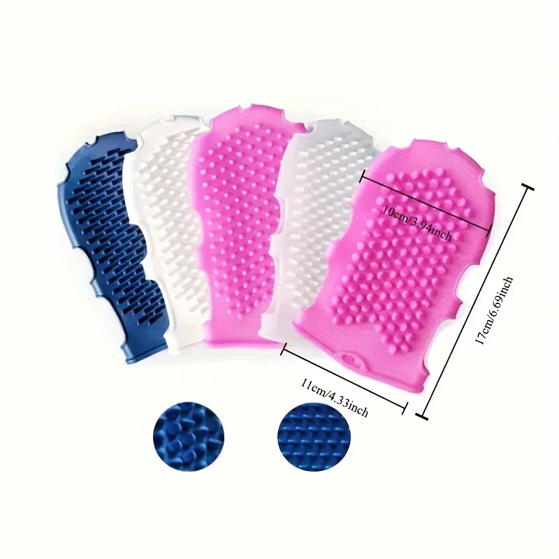 تدليك قفاز منشفة استحمام سيليكون حمام فرشاة الجلد نظيفة سيليكون حمام فرش دش قفازات فرك مزيل الجسم التقشير