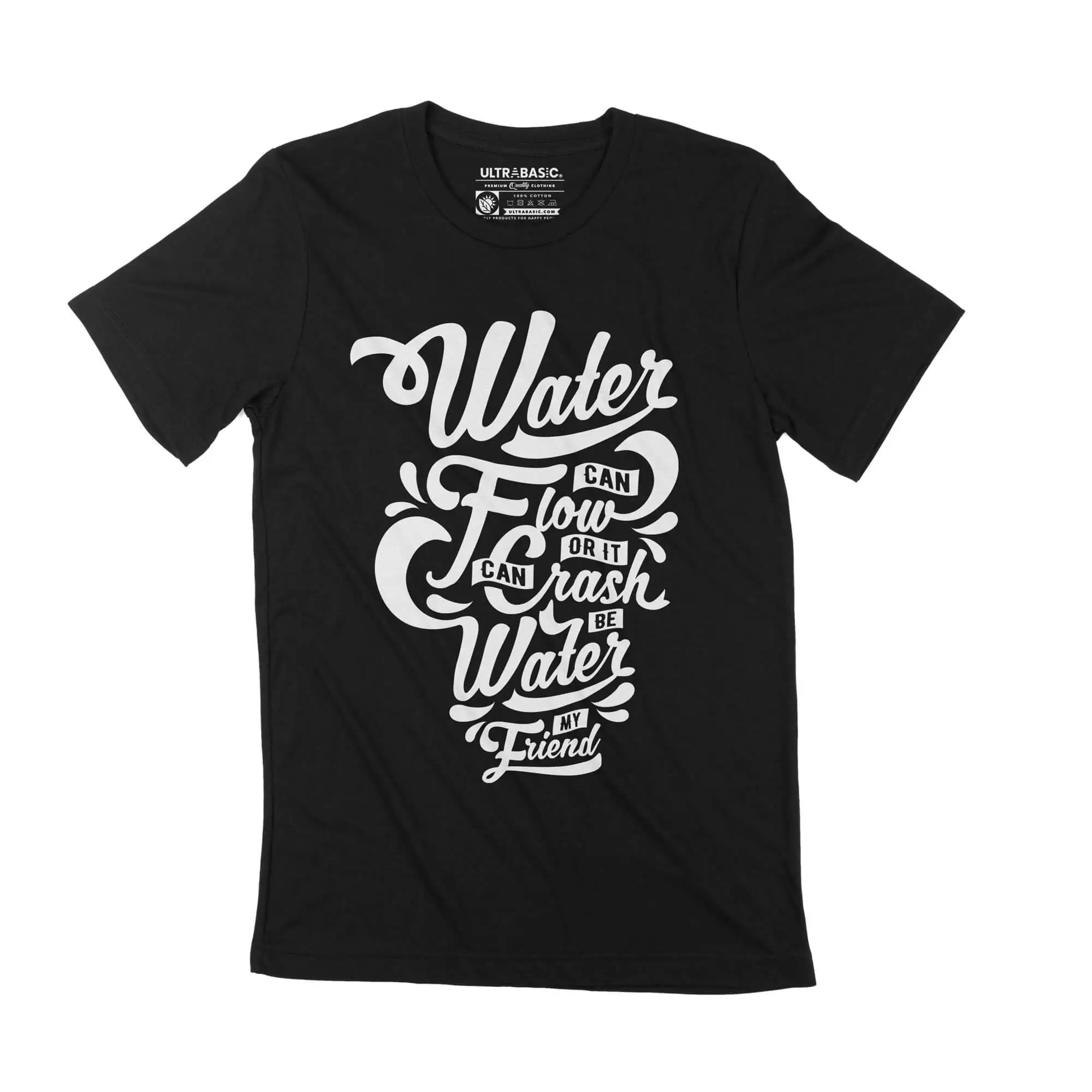 

Ультрабазическая Мужская футболка Be Water My Friend, винтажная Новинка на день рождения