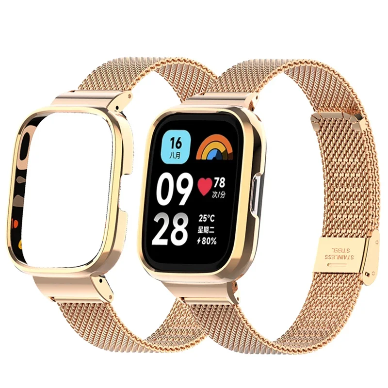 

Metal Strap for Redmi Watch 3 Active Watchband Protector Case for redmi watch 3 active Bracelets redmi 3 active Protective Shell