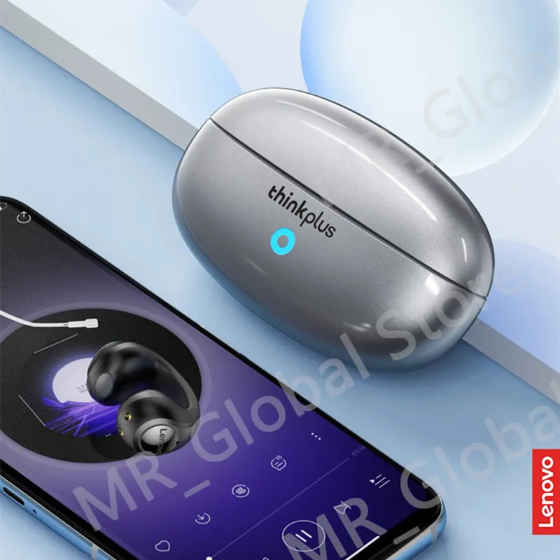 레노버 XT83 II TWS 무선 헤드폰, 블루투스 5.3 이어폰, 이어클립 디자인, 터치 컨트롤, HD 음성 이어버드, 스포츠 헤드셋 2023