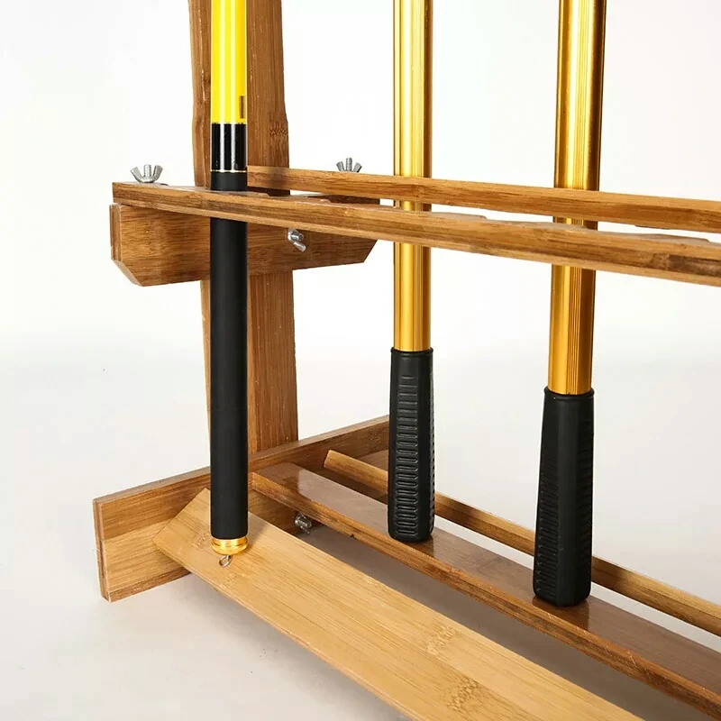 

Custom Wooden Fishing Rod Rack Bamboo Durable Fishing Rod Display Rack