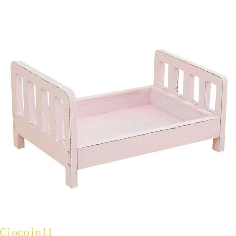 

Y1UB Съемная древесная кровать детская фотография фоновая аксессуары новорожденный реквизит