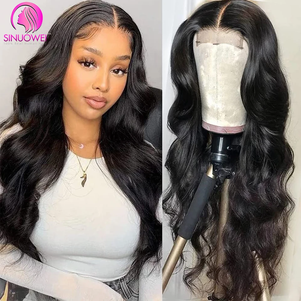 

13X4 Body Wave Lace Frontal Wig 4X4 Lace Closure 30 32Inch 180% Brazilian Transparent Lace Frontal Human Hair Wigs For Women