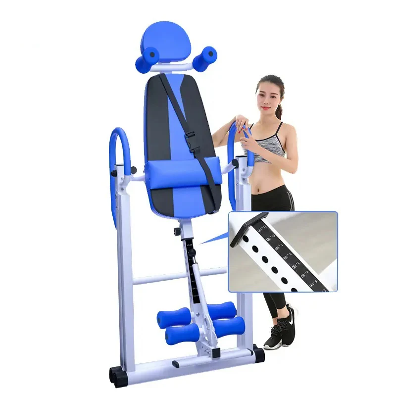 Fitness Gym Inversion Therapy Table Foldable Up Down Board Machine Tools Handstand Back Pain Inversion Table