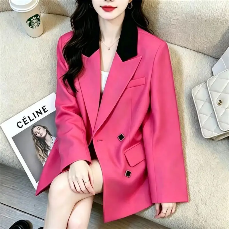 Quality suit jacket women's 2026 spring autumn new Korean Blazer Coat design casual Outwear temperament Overwear Female Tops