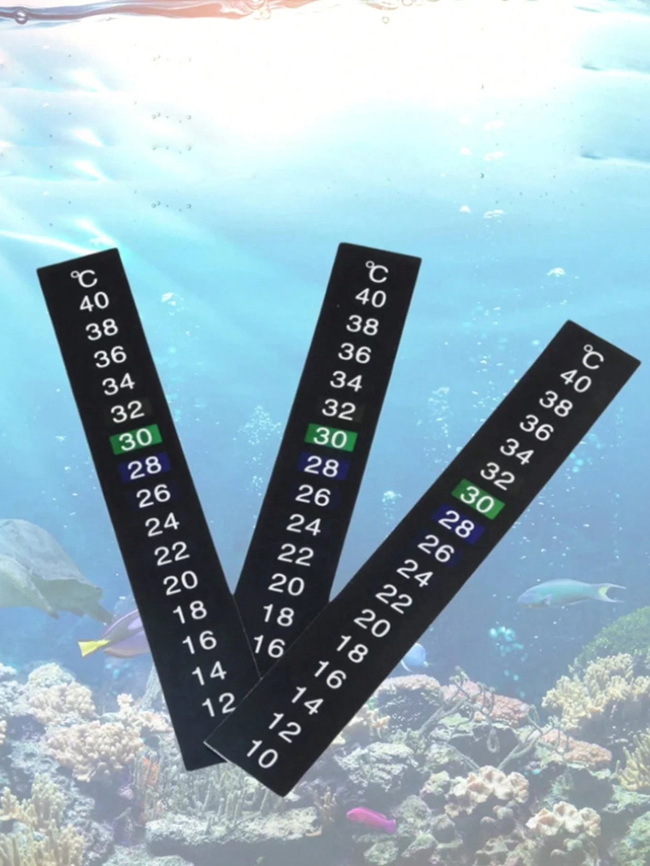 1pcs 10-40 ° C Aquarium Temperature Gauge Sticker Inductive Monitoring Fish Tank Special Water Temperature Sticker