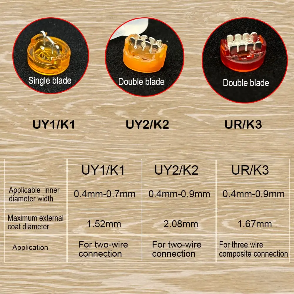 Hoolnx K1 K2 K3 Connector UY1 UY2 UR Wire Connector, Waterproof RJ45 RJ11 Telephone UY Splice Connector Network Cable Terminals