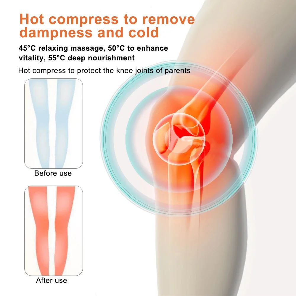 Массажный прибор для коленного сустава, массажер для снятия симптомов боли в коленном суставе, физиотерапия импульсов, массажер для ног, лечение артрита