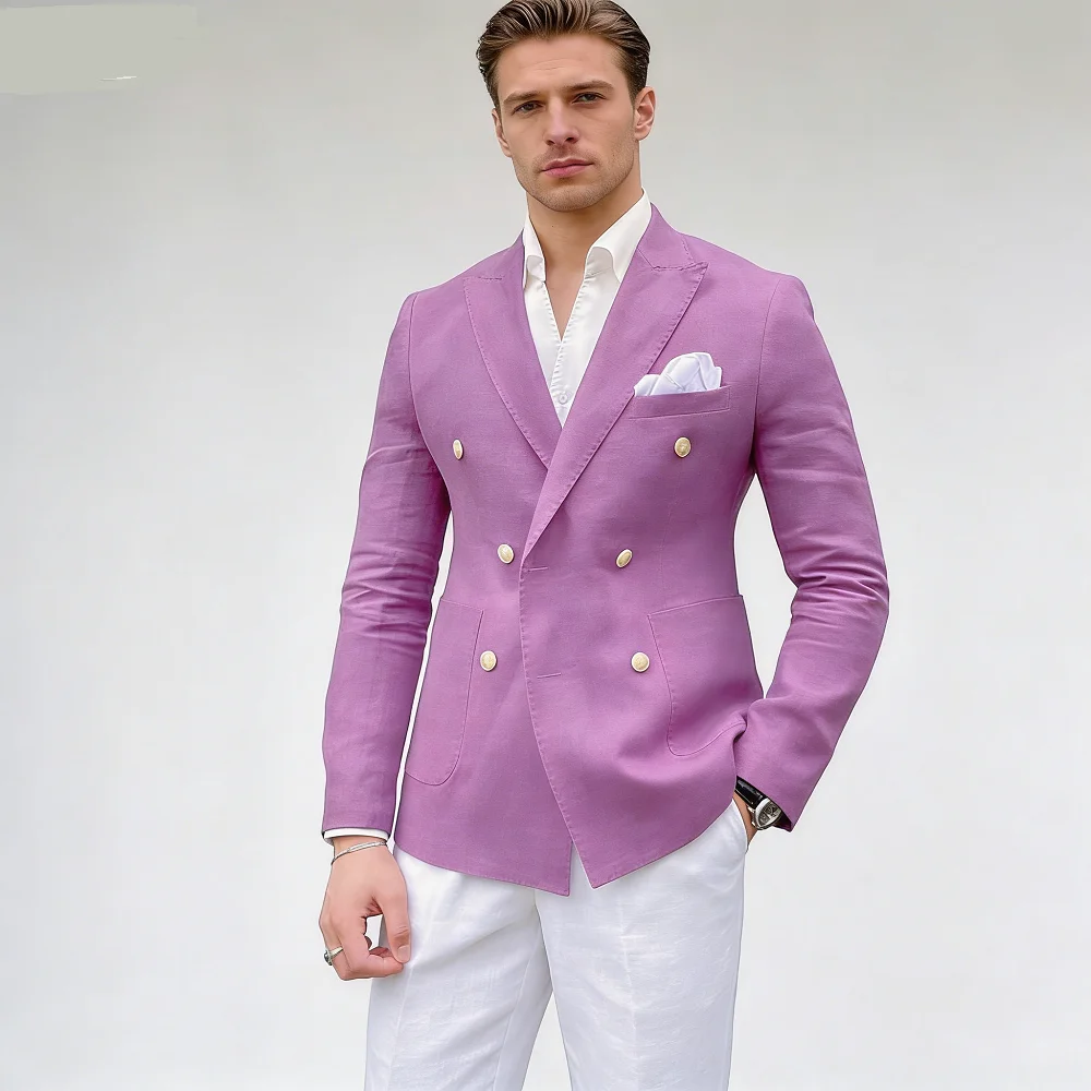 

Мужской повседневный приталенный пиджак на одной пуговице Xale Lapela, уникальное жаккардовое пальто, грудной стиль для модных нарядов