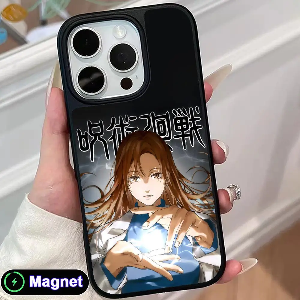 Coque de téléphone JJK Shoko Leiri pour iPhone 18 17 16 15 14 13 12 11 Air Pro Max Plus, surface mate, coque magnétique