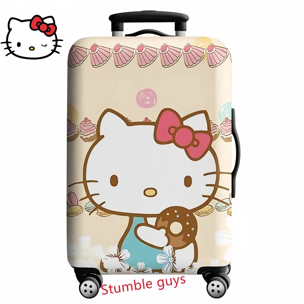 

Kawaii Hello Kitty Suitcase Cover Travel Protector Fits 18-32 Inch Luggage Anime Print