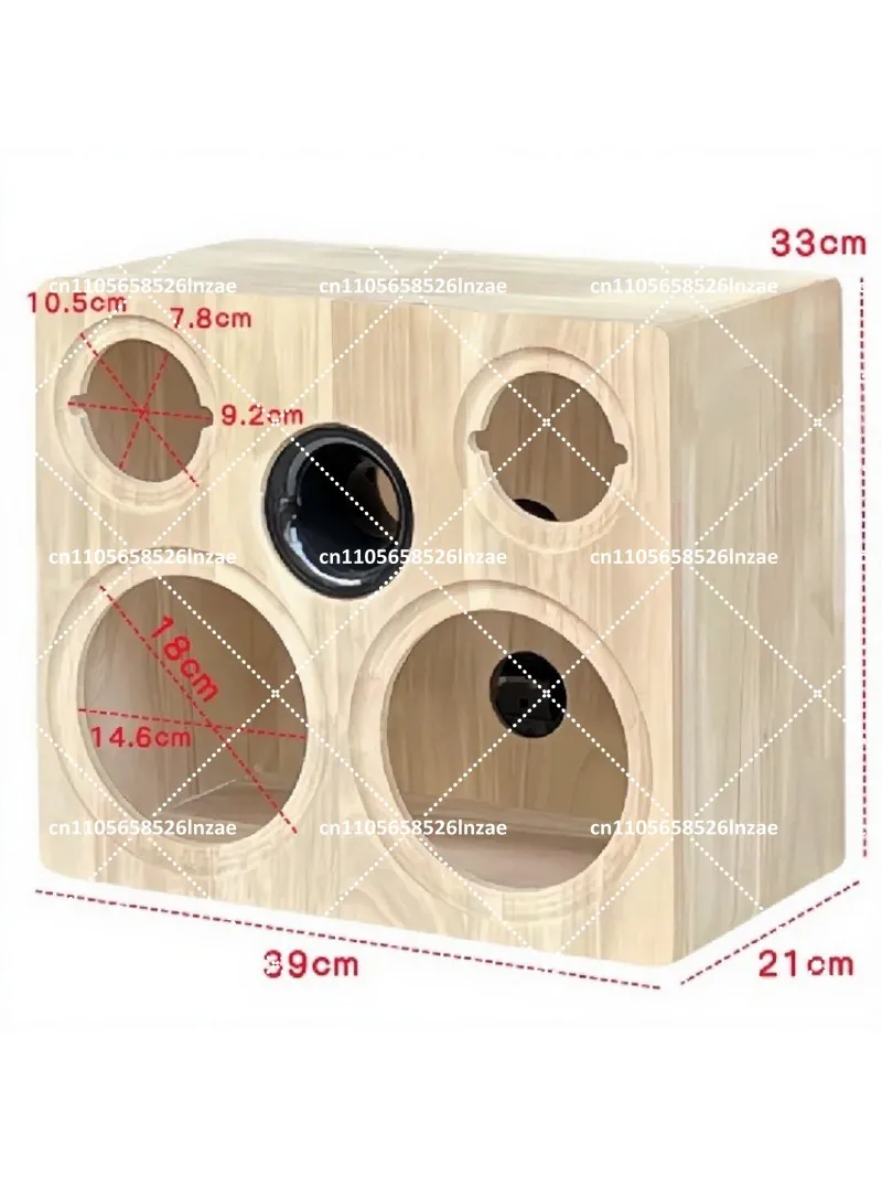 DIY Wooden Speaker Box 6.5-Inch Two-Way Empty Enclosure for Home Audio