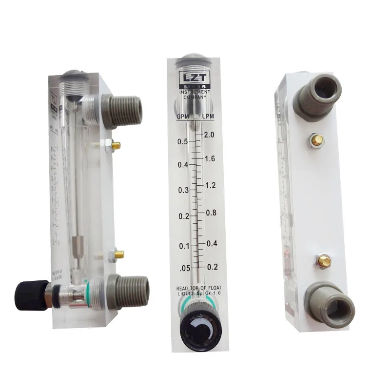 Panel Type Flow Meter Water Lzm-15m Water Purifier Liquid with Adjustable Valve Adjustable Metering Gas