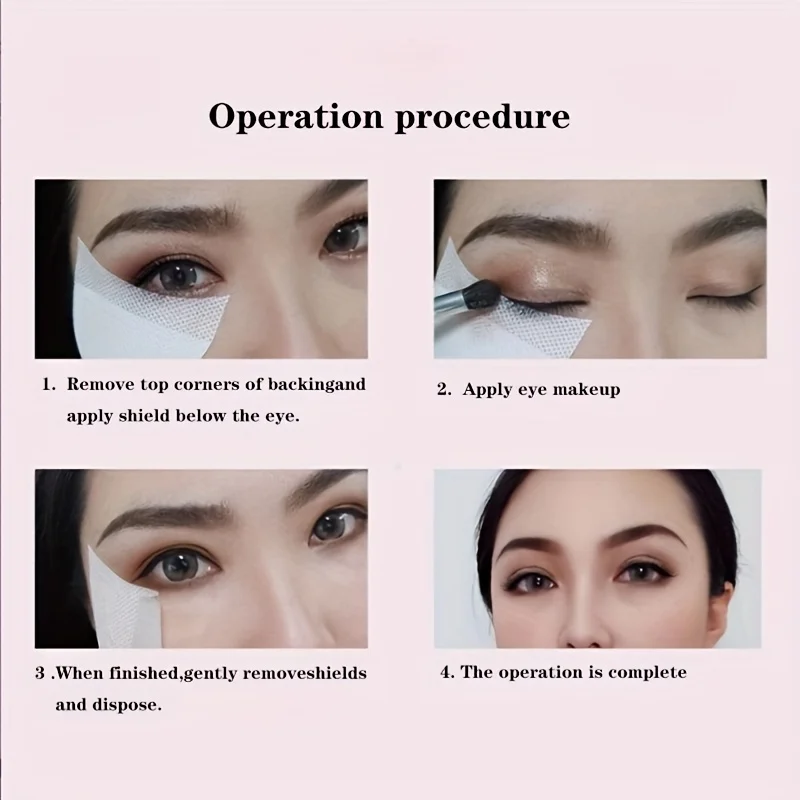 10/50/100Pcs ombretto con Eyeliner con adesivo per occhi in tessuto Non tessuto strumento per la rimozione delle ciglia innesto adesivo per l'isolamento delle ciglia