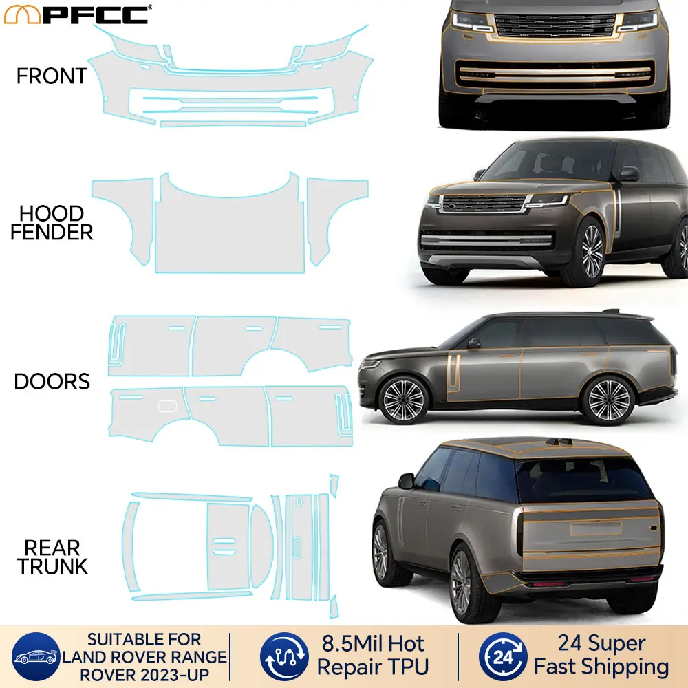

Для Range Rover стандартная колесная база 2023-UP предварительно вырезанная PPF прозрачная защитная пленка для автомобильной краски комплект пленки для ремонта автомобиля ﻿