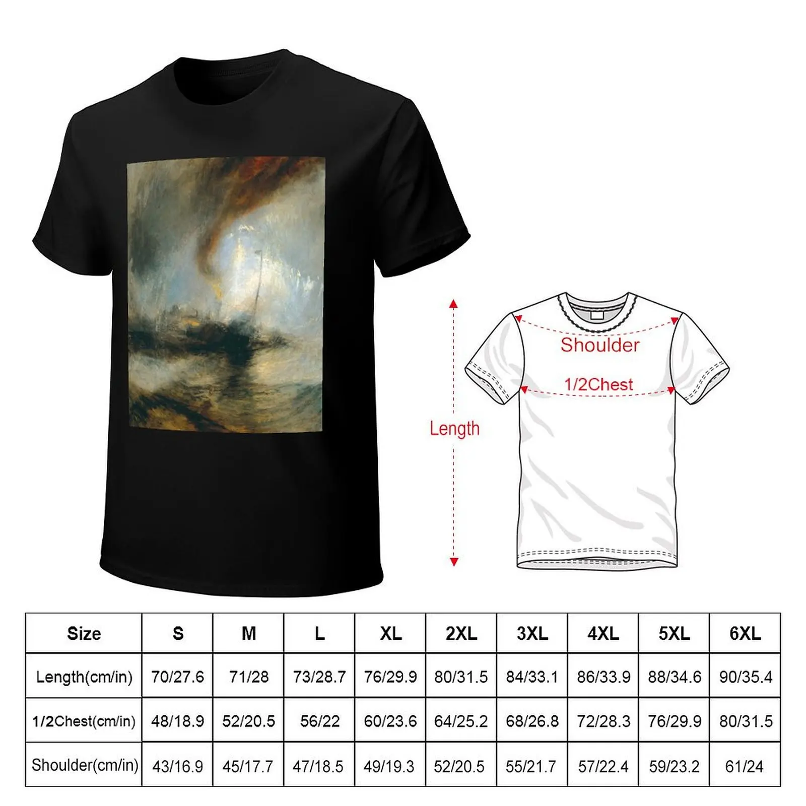 J.M.W. Turner Snow Storm - Steam-Boat off a Harbour's Mouth T-Shirt mens graphic t shirts T-Shirt